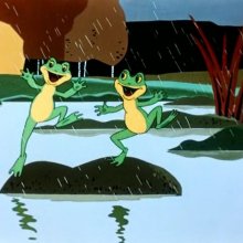 Две лягушки под дождём. Стихи для самых маленьких